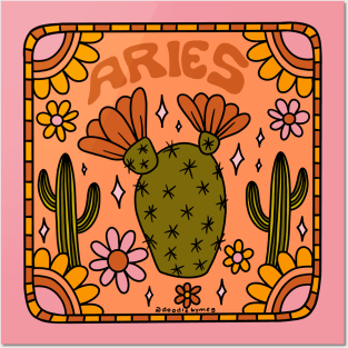Aries Cactus Posters and Art